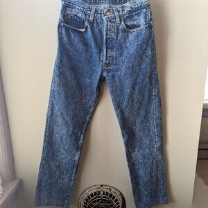 Vintage 1980s Acid Washed Levis 501, 26" x 27"